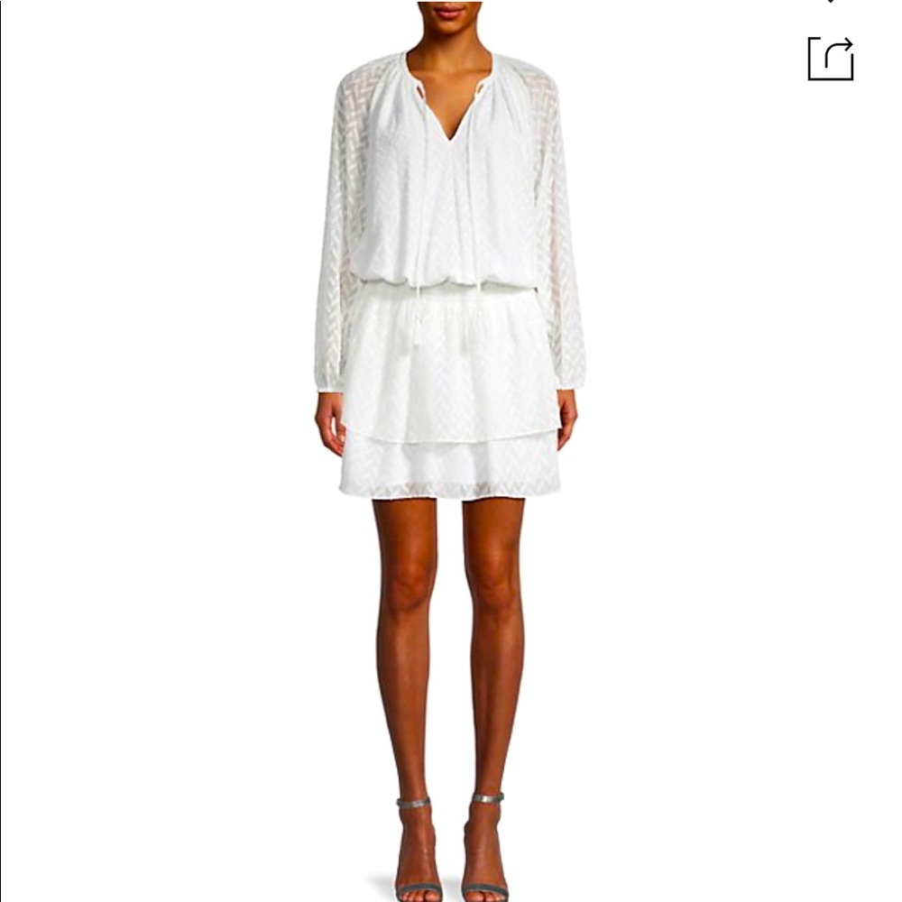 NWT Ramy Brook Long Sleeve Dorsey Dress in White